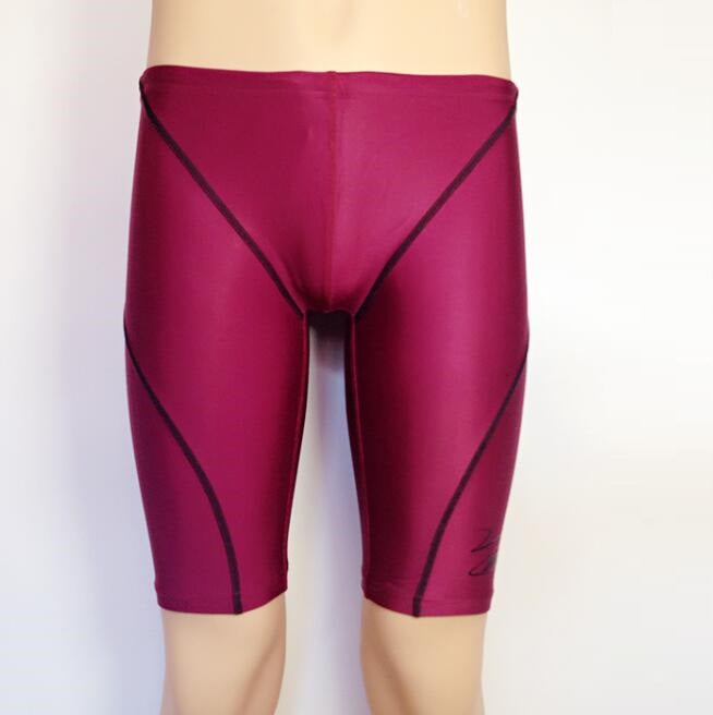 Mercerized Anti-chlorine Professional Competition Five-point Training Competition Quick-drying Swimming Trunks