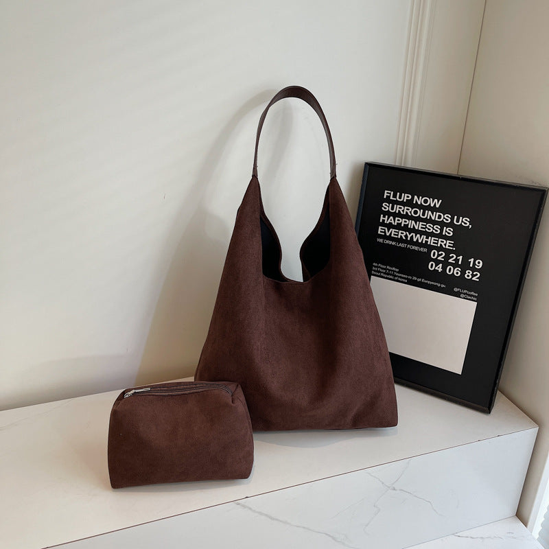 Autumn And Winter Commuter Shoulder Bag Suede Women