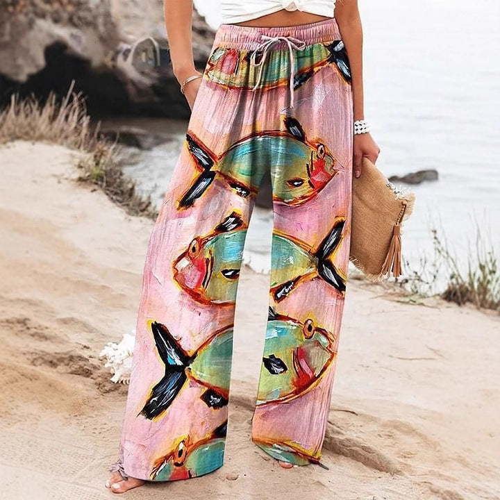High Waist Casual Loose Wide Leg Pants