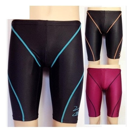 Mercerized Anti-chlorine Professional Competition Five-point Training Competition Quick-drying Swimming Trunks